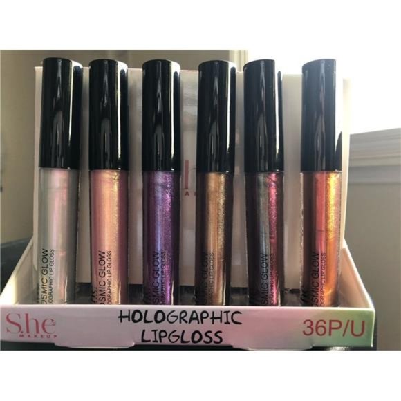 S.he Cosmic Glow Holographic Lipgloss 6 Lipgloss in Set - Picture 2 of 4